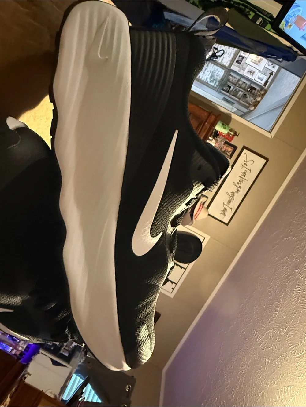 Nike Kids Black and White High-Top Sneakers